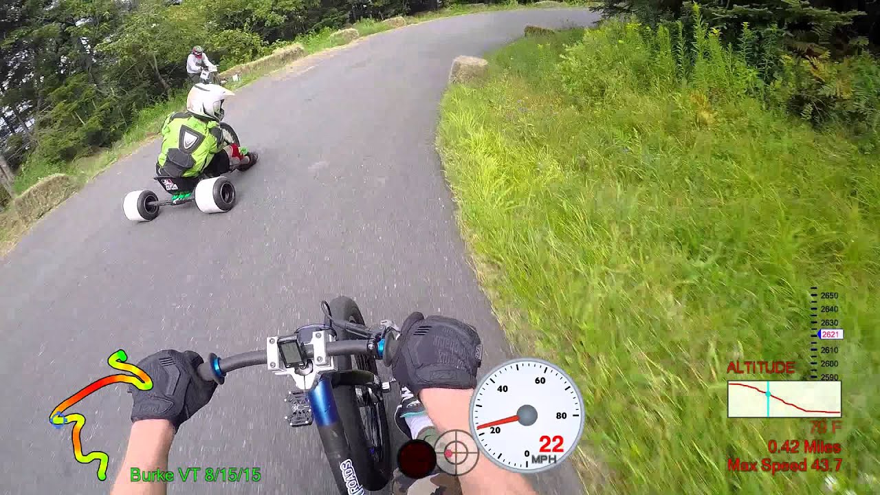 Burke VT Drift Trike first test with SkidRoads datalogger YouTube
