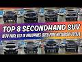 Second Hand SUV with Price List in Philippines | Brands Isuzu Ford Mitsubishi Toyota