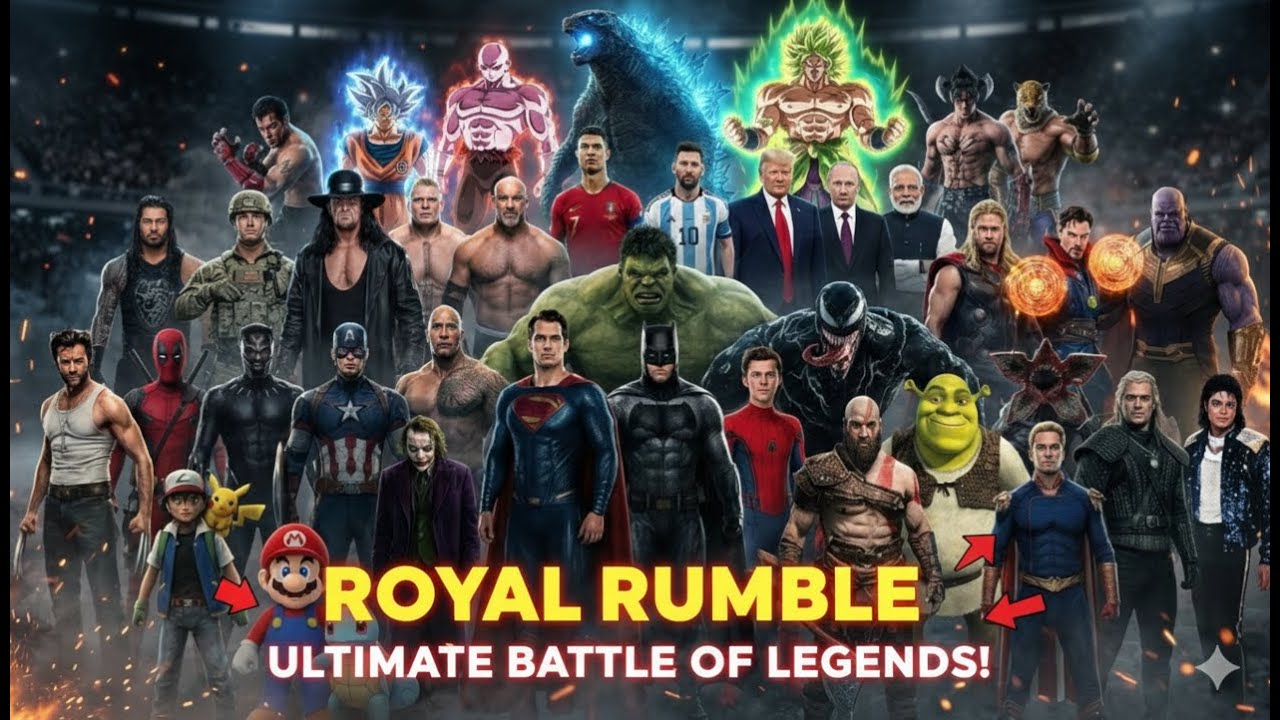 LIVE ROYAL RUMBLE ULTIMATE BATTLE 🔥 Superheroes vs Legends vs Anime | WWE 2K25