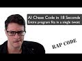 AI Chase Code in 18 Seconds. Program fits in a tweet (Rap Code)
