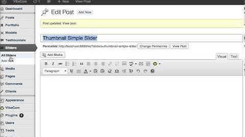 VibeCom : Simple Thumbnail Slider Training Video