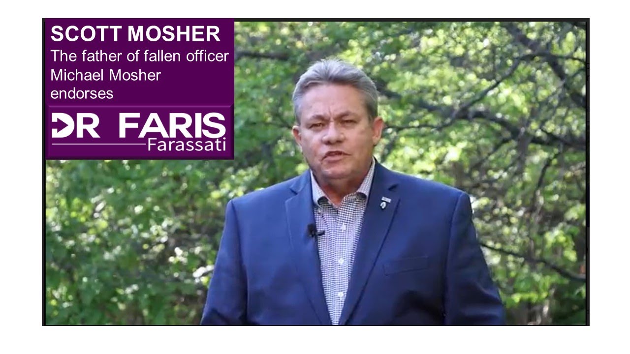 Scott Mosher, endorses Dr. Faris Farassati for Overland Park Mayor
