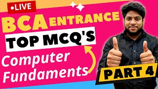 BCA Entrance Exam preparation🔥Top 50 MCQ's Computer Fundamentals 🔥Part-4