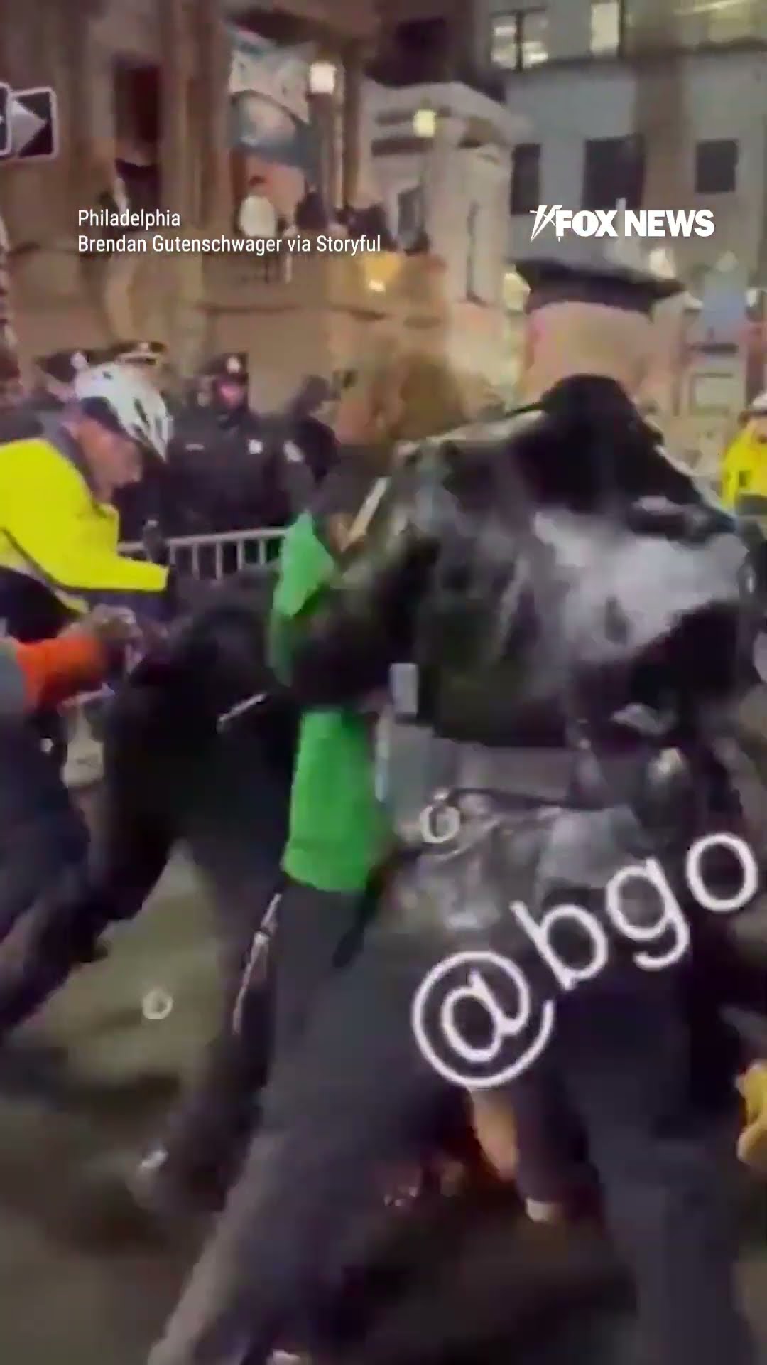 Eagles fans clash with police as thousands celebrate Super Bowl win