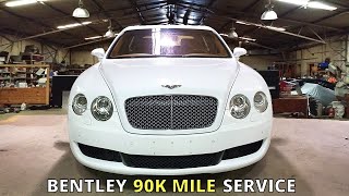 Saving A Lot Of Money By Servicing This Cheap Salvage Bentley Flying Spur Myself
