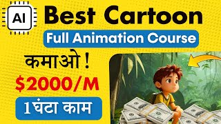 AI Cartoon Video से Lakhs में कमाओ | Complete AI Animation Course | 100% FREE | So Easy