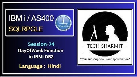 Dayofweek function in db2 sql  | SQLRPGLE | ibmi training | sqlrpgle as400 | db2 | db2 view