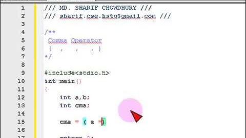 Bangla C programming tutorial  13  operator 8 Comma Operator   YouTube