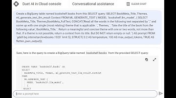 Build SQL-only Generative AI App with BigQuery & Vertex AI using Duet AI