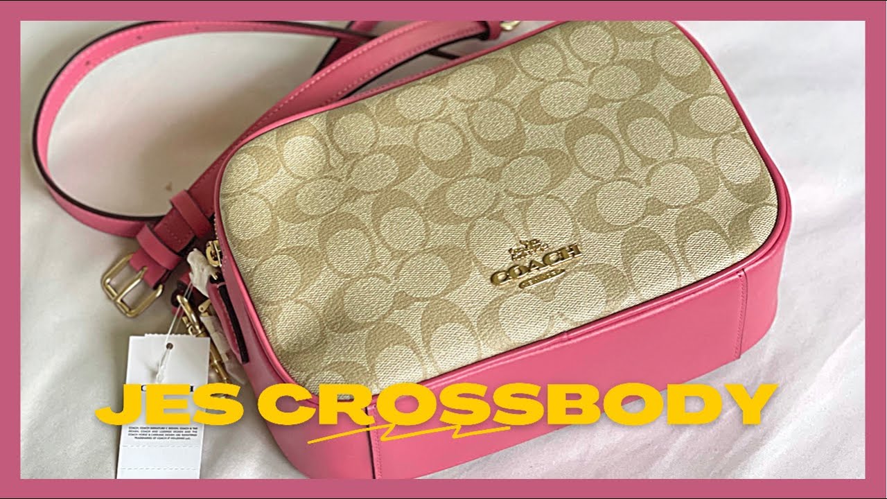 COACH Jes Crossbody Bag In Signature Canvas in Pink