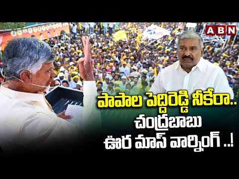 పాపాల పెద్దిరెడ్డి నీకేరా..చంద్రబాబు ఊర మాస్ వార్నింగ్ ..! | Chandrababu Mass Warning | ABN - ABNTELUGUTV