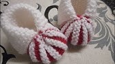 Tuto Tricot Chaussons Bebe Style Ballerine Version 1 Youtube