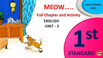 Class 1 | English | Unit 3 | Meow | explanation | Activity | New Kerala syllabus | SR Creations
