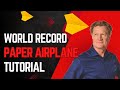 I MADE THE LONGEST FLYING PAPER AIRPLANE✈️(tutorial) #paperplane #origami #worldrecord