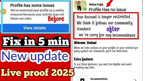 Facebook profile has some issues_How to fix profile has some issues..new update 2025