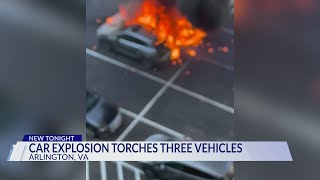 Car explosion torches 3 vehicles in Va.