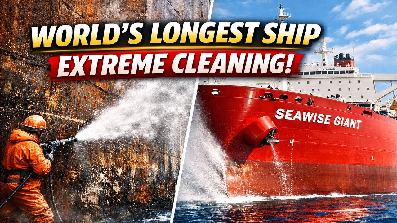 [TV] World’s Longest Ship Cleaning Process 😱 | Most Satisfying Ship Wash Ever | Clean Verse