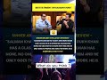 Big Statement on Salman Khan #shorts #trending #salmankhan