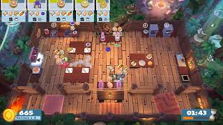 Overcooked 2 Campfire Cook Off lvl 3-1, 2 players co-op, 4 starts, 1617, PL