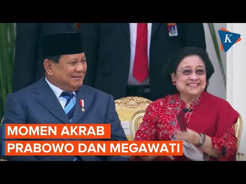 Momen Akrab Prabowo dan Megawati di Beranda Istana Merdeka