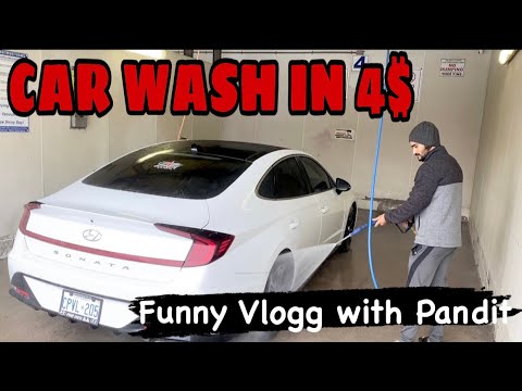 Coin Car Wash || Students Car U0026 Our House/Basement || How To Wash Car In Cheap Price || Jass Canada