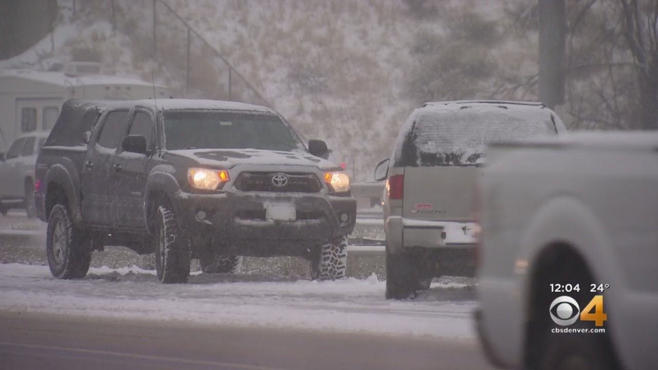 Dangerous Conditions On Denver Metro Area Roads Due To Snow - YouTube