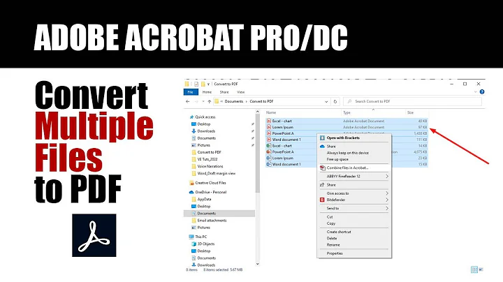 How to CONVERT MULTIPLE DOCUMENTS TO PDF AT ONCE - Adobe Acrobat