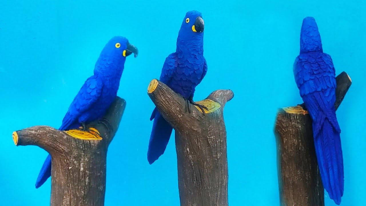 Como fazer arara azul no tronco