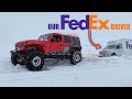 Rescuing Our FedEx Driver in a Snow Storm!