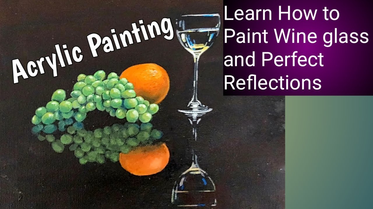 How to Paint Wine Glass Acrylic Painting Step by Step YouTube