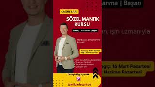 Sözel Mantık Kursum Başlıyor!.. #sözelmantık #ales2026 #dgs2026 #kpss2026 #ags2026