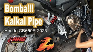 Kalkal Stock Pipe ganda ng Tunog! Honda CB650R by ARG Racing Pipe