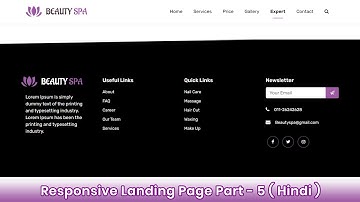 Responsive Landing Page Using HTML CSS jQuery And Bootstrap 4 | Responsive Web Design ( Part-5 )