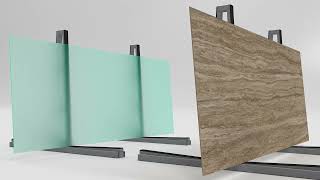 double sided a frame、groves glass racks