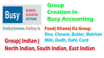 Group Creation In Busy Accounting Software