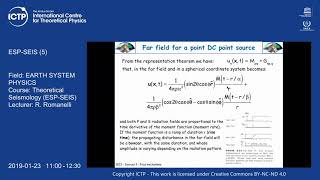 Theoretical Seismology (ESP-SEIS) Lecture 5