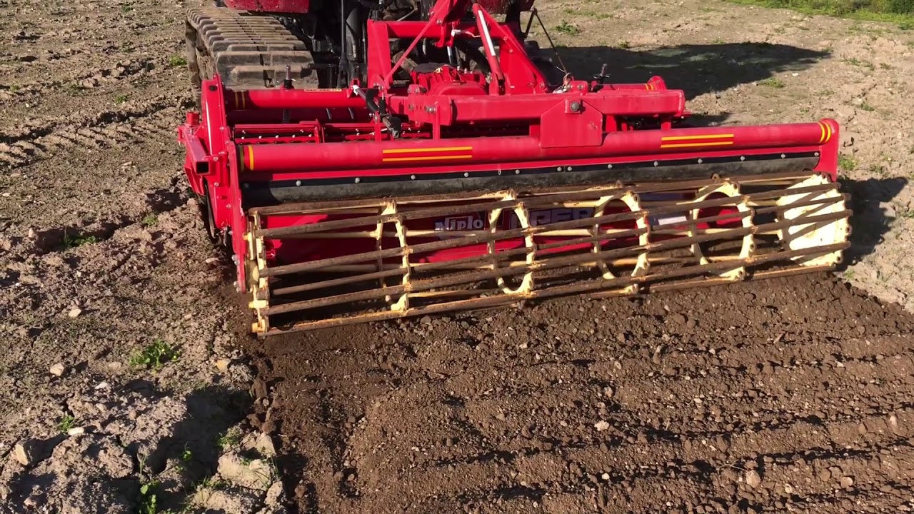 ニプロアッパーロータリー BUR2210H 転圧輪 砕土鎮圧 - YouTube