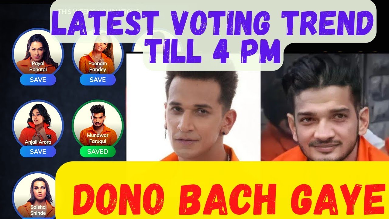 LOCK UP VOTING TREND MUNAWAR PRINCE INTO FINALE SAISHA'S GAME THE
