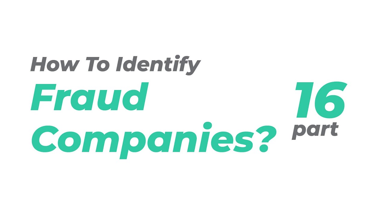 How To Identify Fraud Companies! CFO PAT Ratio
