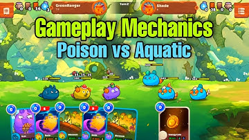 Axie Infinity Origin Arena Gameplay Mechanics | Poison Team Vs Triple Aqua | Free to Play (Tagalog)