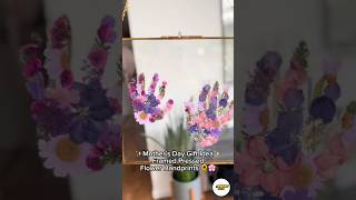 DIY Mother’s Day Gift Idea – Pressed Flower Handprint Frame #diy #mothersday #mother #gift #shorts