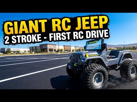 First Drive of the GIANT. 2 stroke RC Jeep. - YouTube