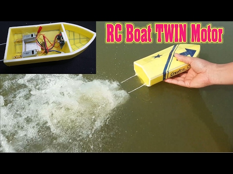 How To Make Mini RC Boat Twin 180 Motor