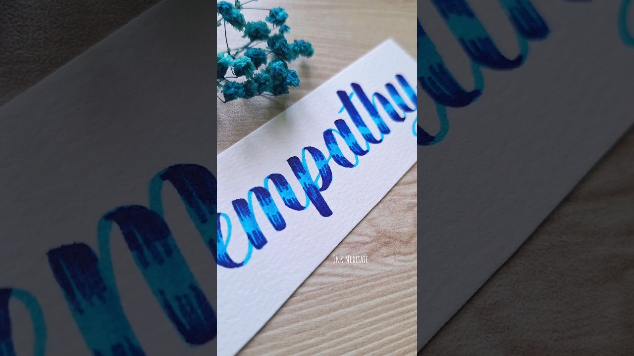 Soo Calming! Lettering 'empathy' With Easy Design 