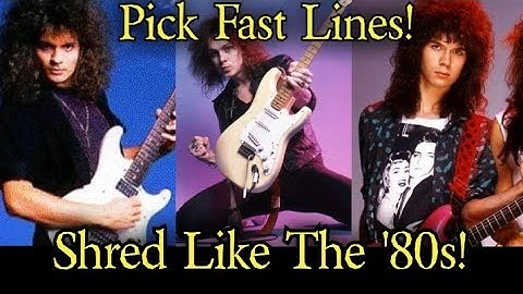 Shred Guitar In The 80s! FAST PICKING Long Lines Lesson plus Yngwie, Vinnie Moore And Paul Gilbert!