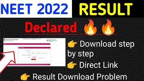 NEET 2022 RESULT DECLARED 🔥|WEBSITE LINK IN DESCRIPTION|NEET 2022|RESULT DOWNLOAD STEP BY STEP