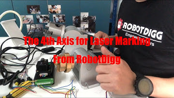 RobotDigg 4th axis rotary fixture for laser marking