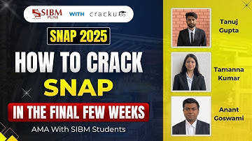 How to crack SNAP in the Final Weeks🔥 By SIBM PUNE | Cracku