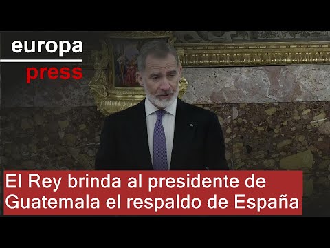 El Rey brinda al presidente de Guatemala el respaldo de España