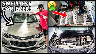 Cleaning The SMELLIEST Car Ever! Illegal Substance Removal | Satisfying Car Detailing Transformation